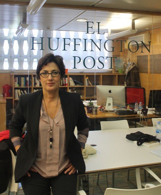 Montserrat Domínguez en la redacción de El Huffington Post.