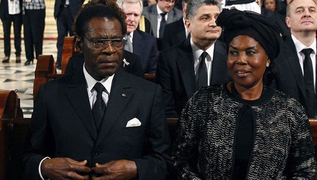 Teodoro Obiang en el funeral de Estado de Adolfo Suárez.