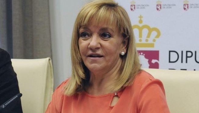 Isabel Carraco en la Diputación de León.