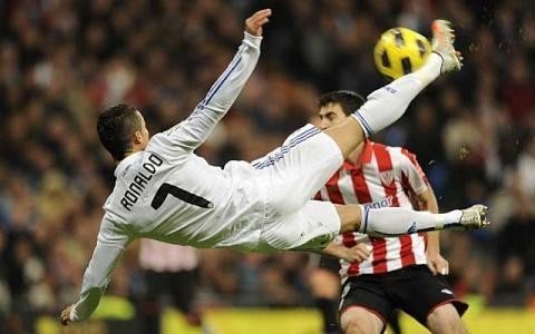 Cristiano Ronaldo, en un partido contra el Athletic.