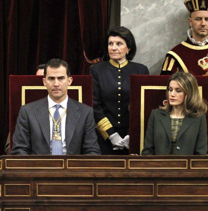 Felipe de Borb&oacute;n y Letizia en el Congreso.