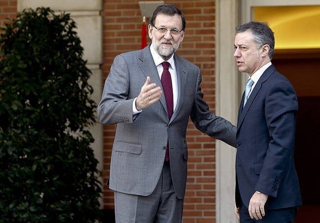 Mariano Rajoy en Moncloa con Iñigo Urkullu.