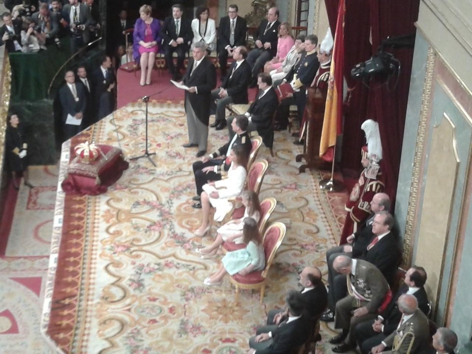 La Familia Real en el acto de proclamación de Felipe VI