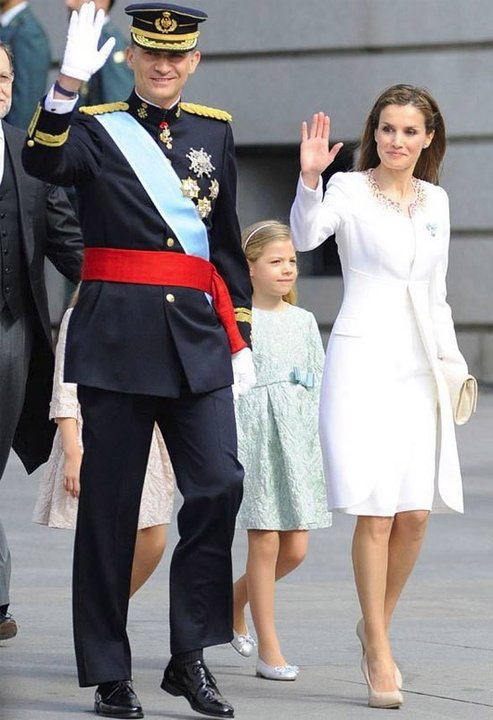 Don Felipe, doña Letizia y la princesa Leonor.