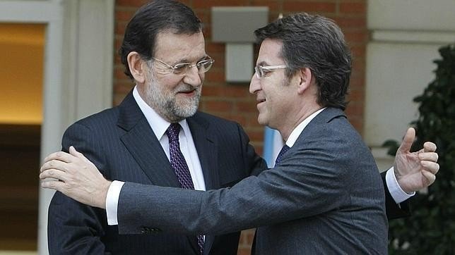 Mariano Rajoy y Alberto Núñez Feijoo.