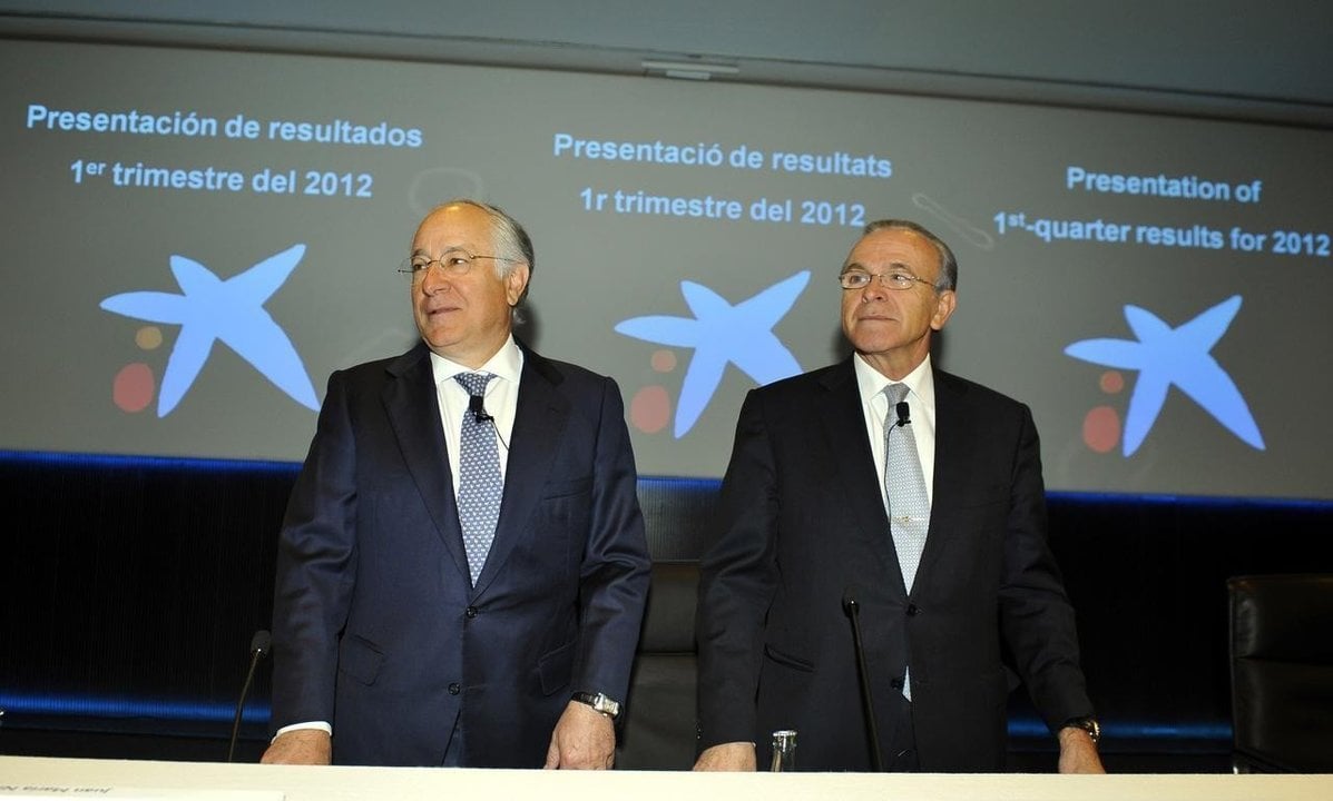 El consejero delegada de Caixabank, Juan María Nin, y el presidente, Isidro Fainé.