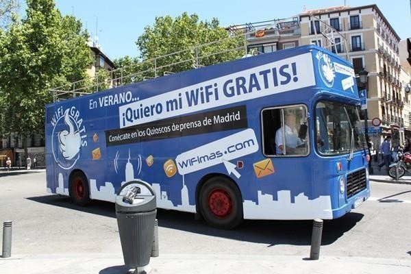 Uno de los autobuses de la empresa de Wi-fi Gowex.