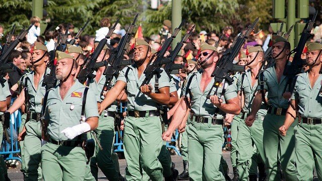 Las tres unidades de la Legi&oacute;n Espa&ntilde;ola