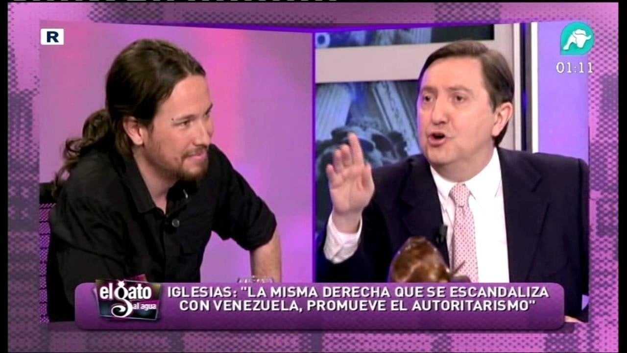 Pablo Iglesias durante un debate con Federico .J. Losantos.
