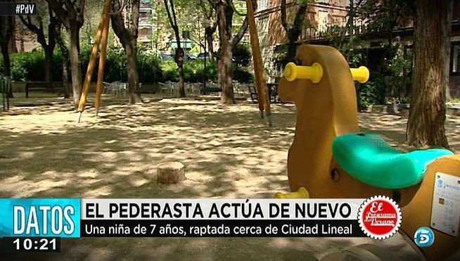 El caso del pederasta de Ciudad Lineal en la televisión.