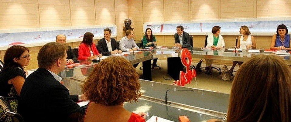 Reunión de la ejecutiva del PSOE.