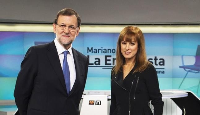 Rajoy y Gloria Lomana en una entrevista.