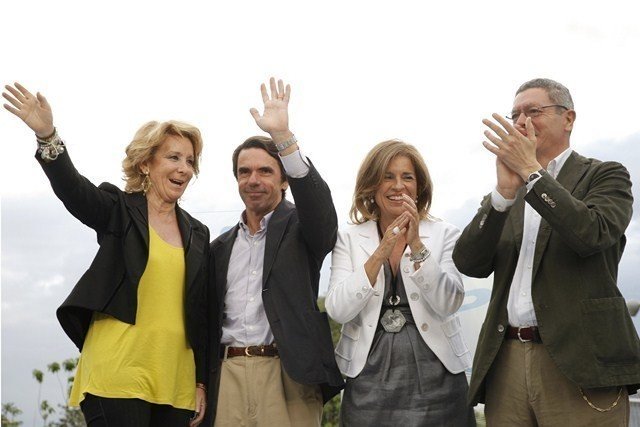 Aguirre, Aznar y Botella.