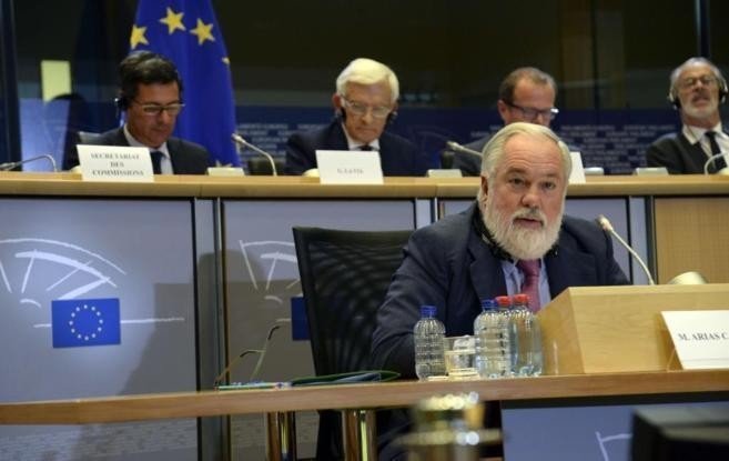 Miguel Arias Cañete, en su examen en el Parlamento Europeo.