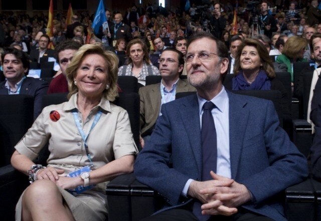 Esperanza Aguirre y Mariano Rajoy.