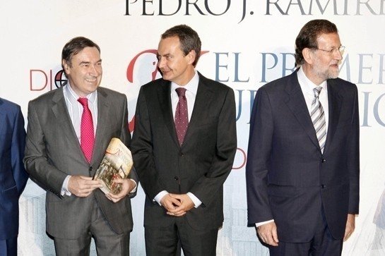 Pedro J. Ramírez, Zapatero y Rajoy.