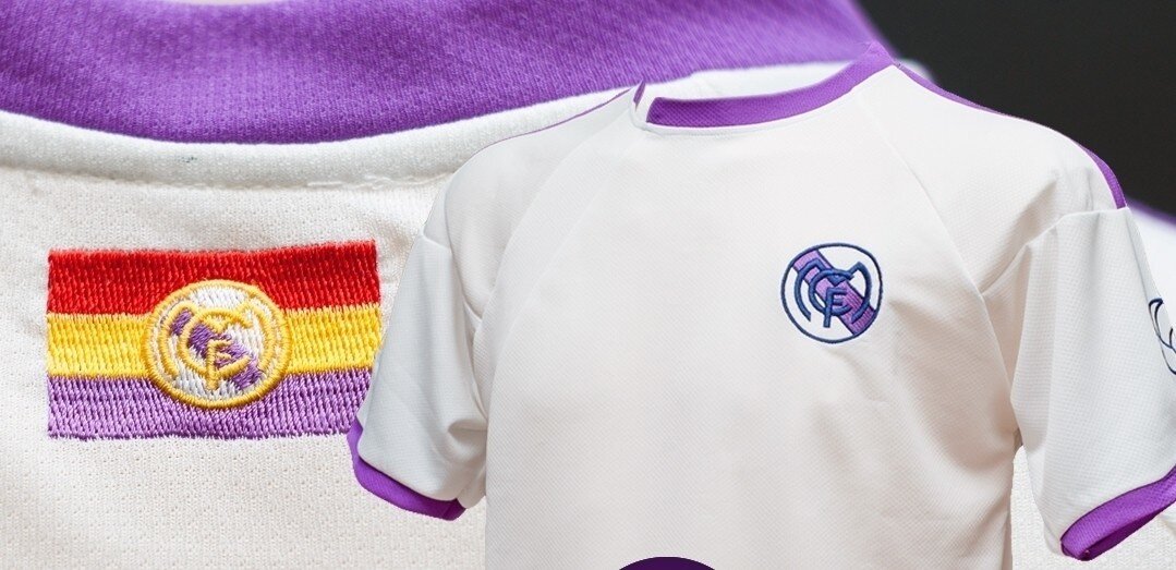 Camiseta republicana del Real Madrid.