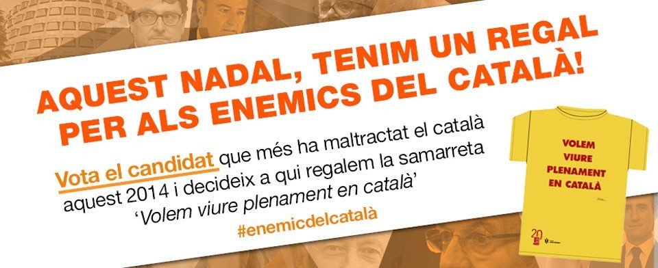 Página web para elegir al "enemigo del catalán 2014".