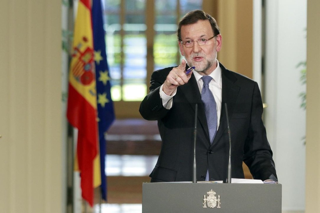 Rajoy en la rueda de prensa de balance de fin de año.