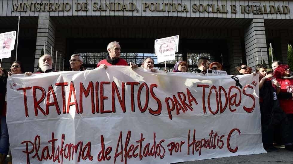 Manifestaci&oacute;n de enfermos de hepatitis C.