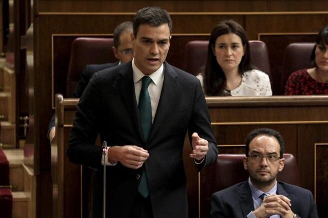 Pedro S&aacute;nchez en el Congreso de los Diputados.