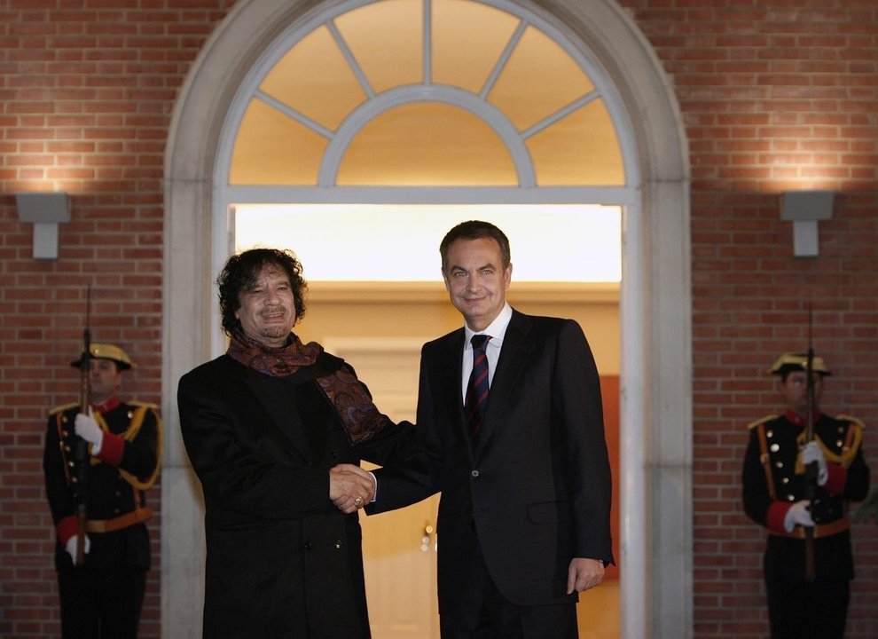 Gaddafi en La Moncloa.