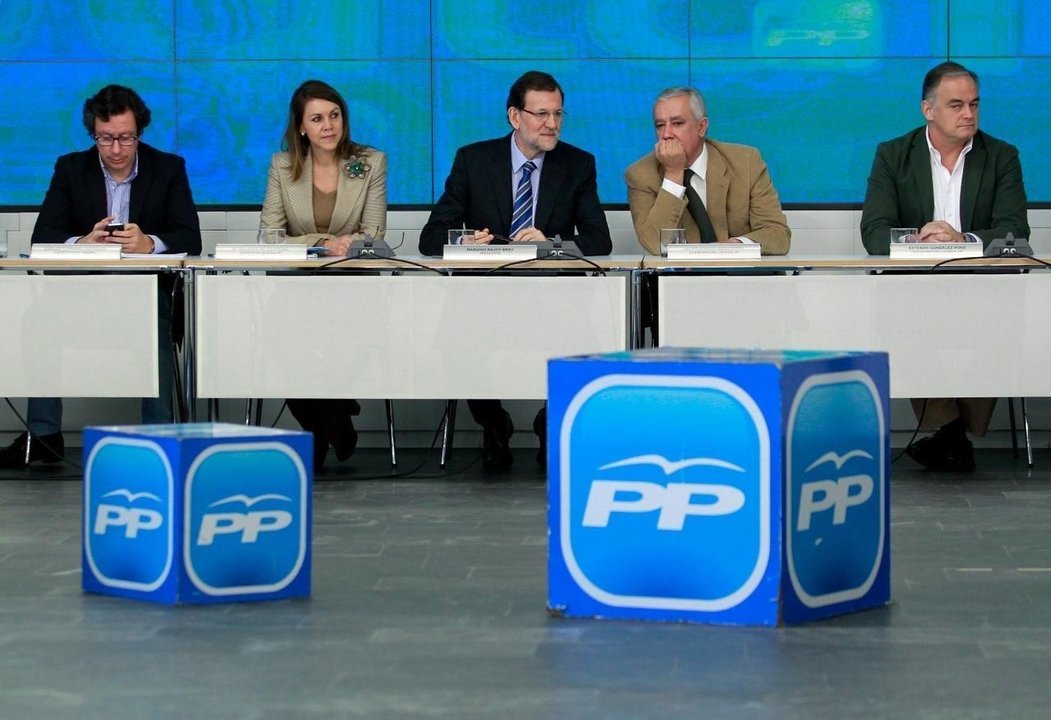 Reunión de la dirección nacional del PP.