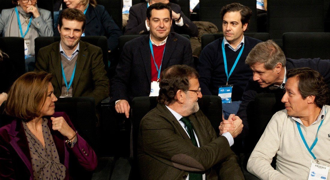 Pablo Casado, Cospedal, Juanma Moreno y Rajoy.
