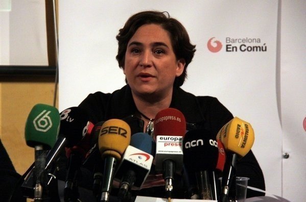 Ada Coalu en la presentación de Barcelona en Comú.