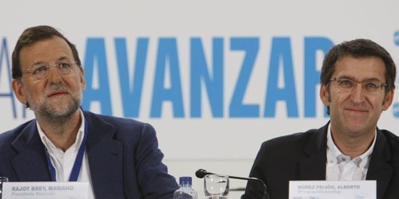 Mariano Rajoy y Alberto Núñez Feijóo.