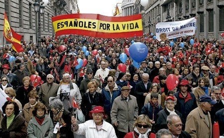 Manifestación provida en Madrid.