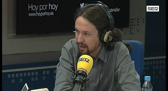 Pablo Iglesias entrevistado en la Cadena SER.