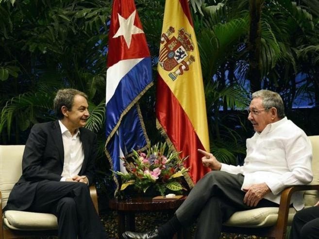 José Luis Rodríguez Zapatero y Raúl Castro.
