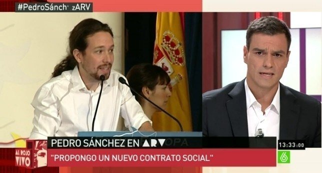 Sánchez hablando de Iglesias en Al Rojo Vivo.