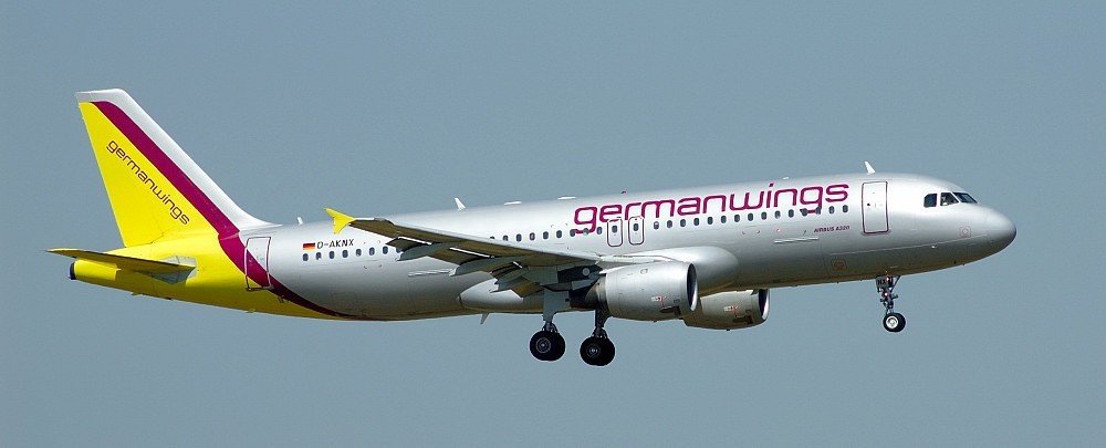Airbus A320 de la compañía Germanwings.
