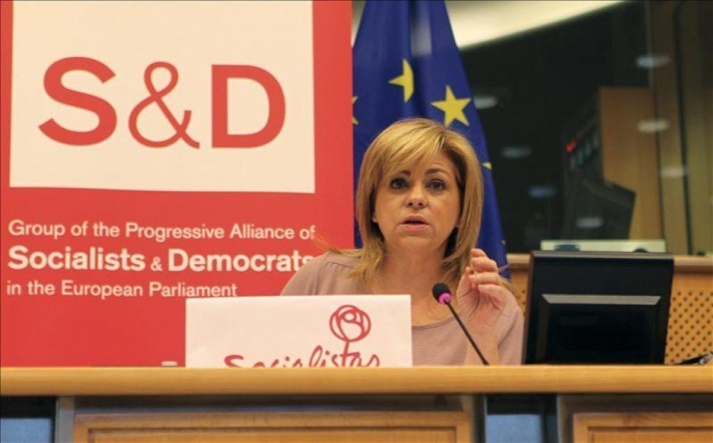 Elena Valenciano en el Parlamento Europeo.