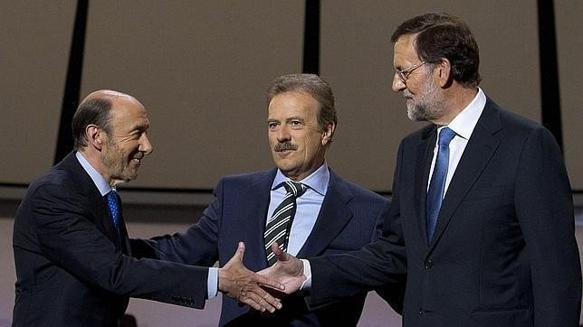 Manuel Campo Vidal moderó el debate entre Rajoy y Rubalcaba.