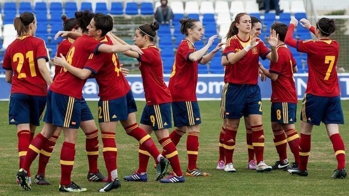 Jugadoras de la selección española.