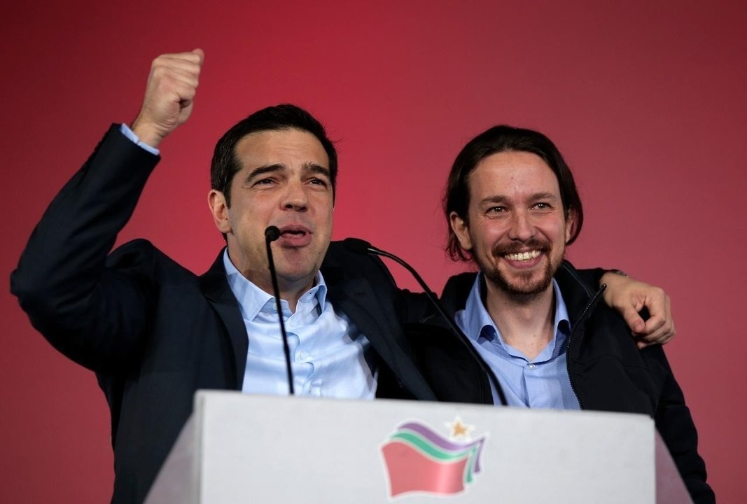 Alexis Tsipras y Pablo Iglesias.