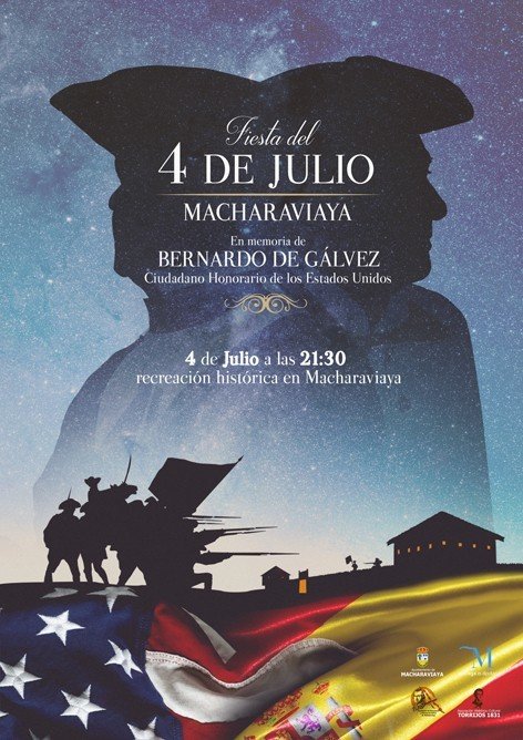 Cartel de la celebración del 4 de julio en Macharaviaya (Málaga).