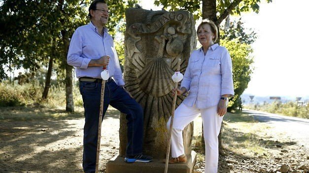 Los 6 km de Merkel y Rajoy por el Camino de Santiago.
