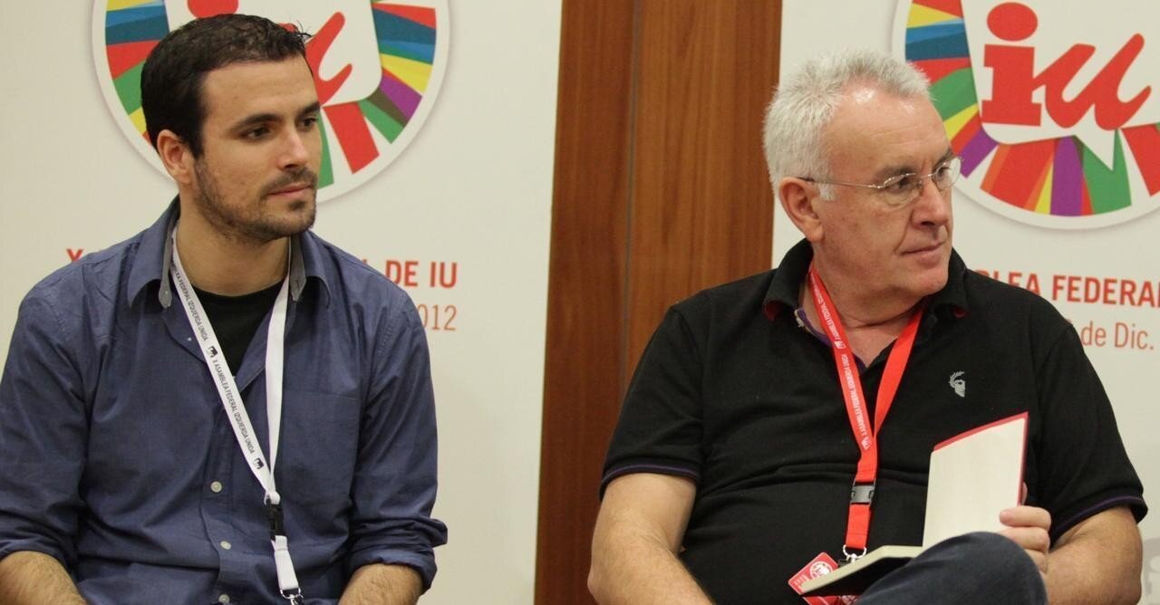 Alberto Garz&oacute;n y Cayo Lara.
