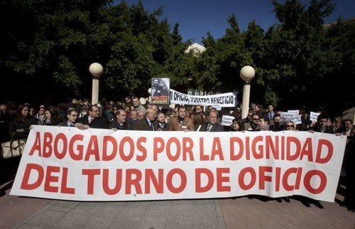 Manifestación de los abogados del Turno de Oficio.