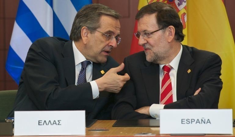 Antonis Samarás y Mariano Rajoy.
