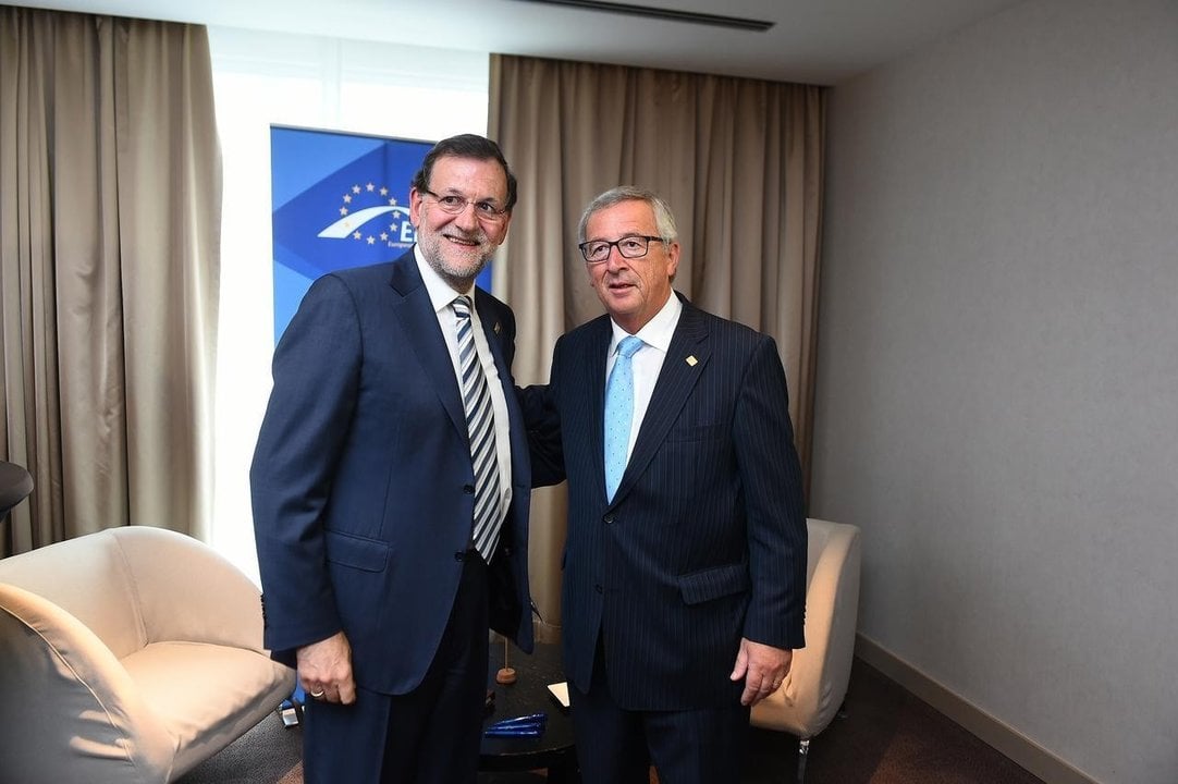 Mariano Rajoy y el presidente de la Comisión Europea, Jean Claude Juncker.