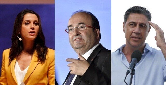 In&eacute;s Arrimadas, Miquel Iceta y Xavier Garc&iacute;a Albiol.
