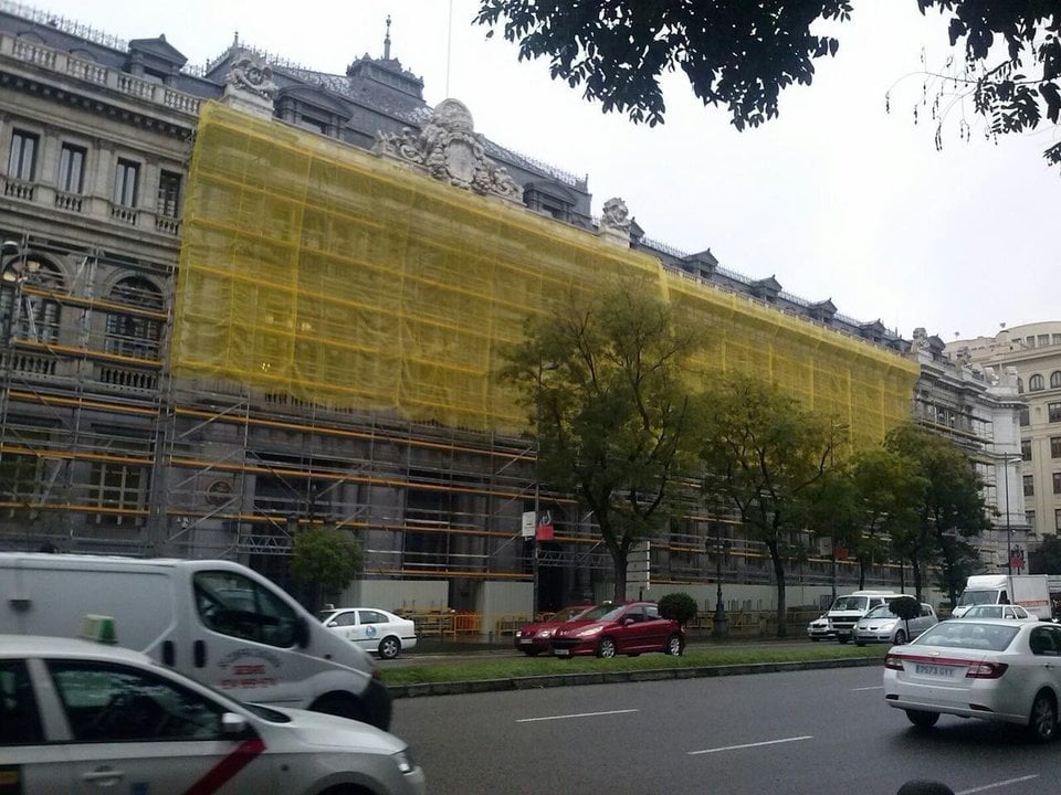 Obras en la sede del Banco de España en Madrid