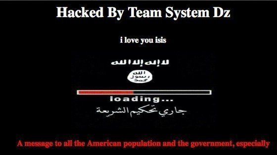 Uno de los mensajes que dejan los hackers islamistas en las webs y servidores atacados.