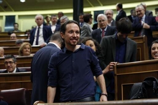 Pablo Iglesias, en el Congreso de los Diputados.