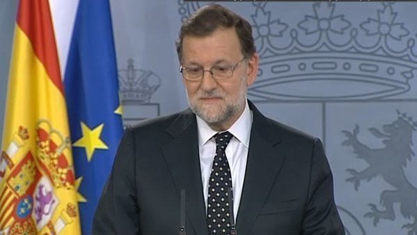 Mariano Rajoy comparece en Moncloa.